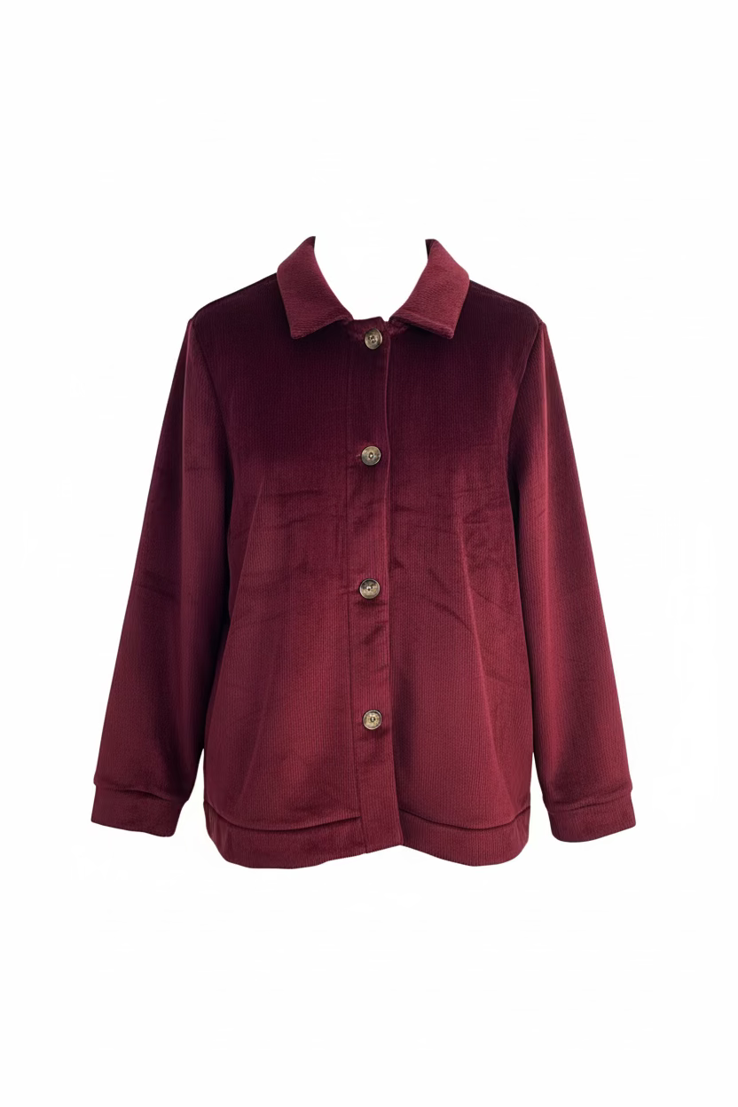 Velvet Stretch Cord Cosy Jacket