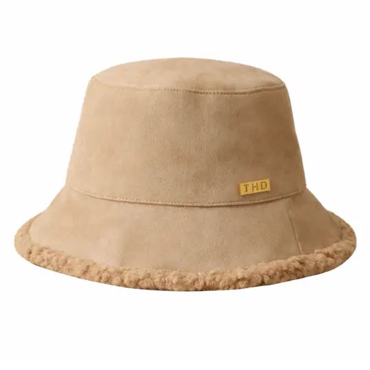 Suede Bucket Hut - Faux