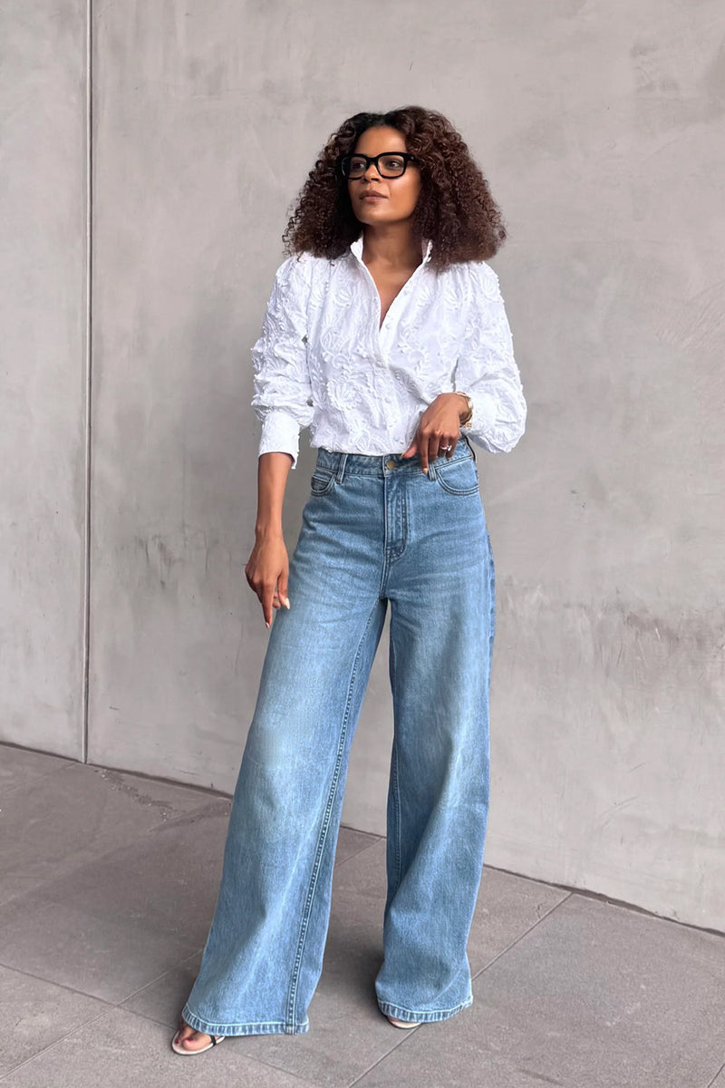 Zoe Kratzmann Aura Jean high-waist wide leg denim — Zoe Clare Leura Village Blue Mountains
