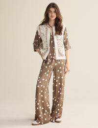 Summum - Pants Irregular Dot Heavy - Khaki