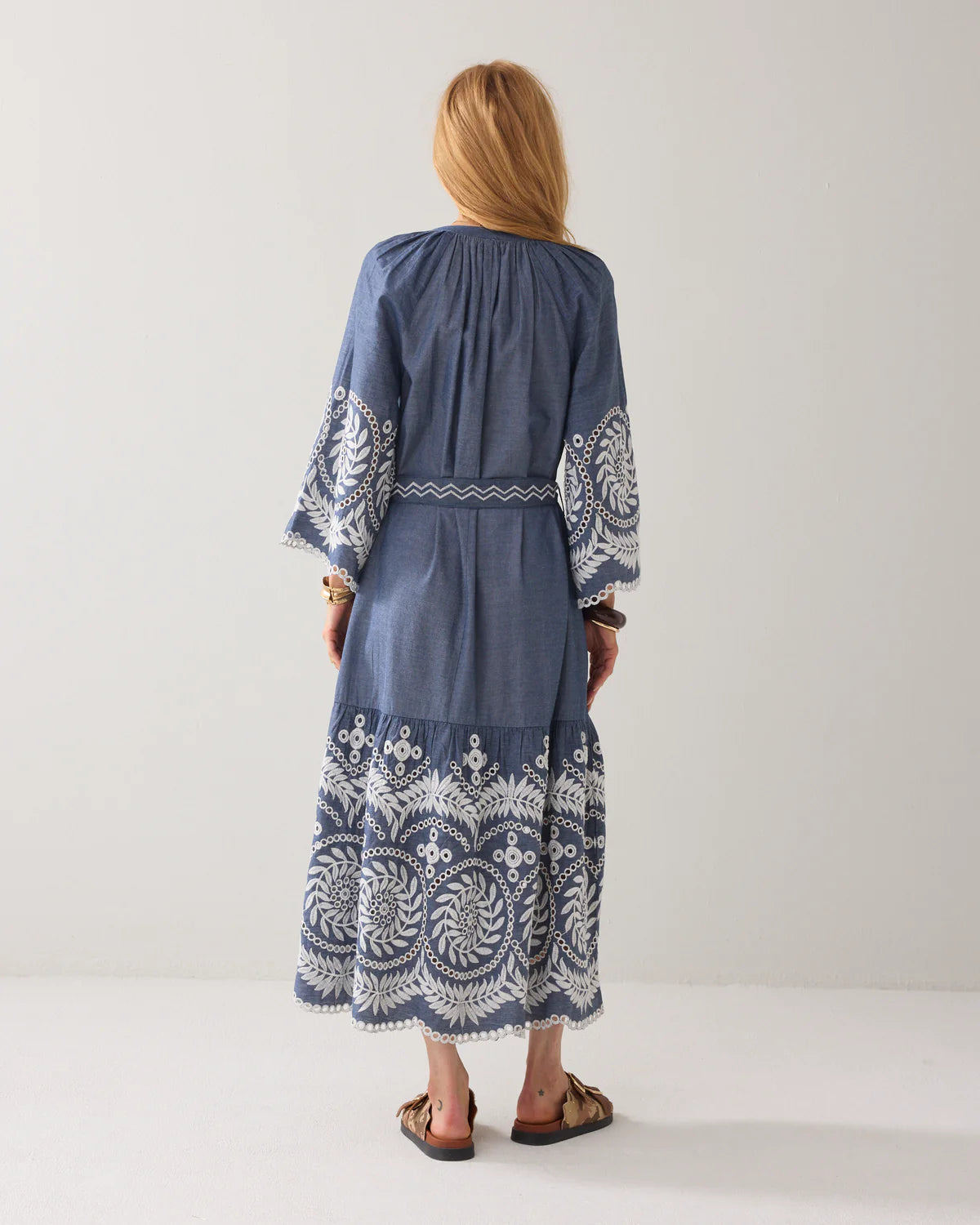 Summum - Dress Chambray Embroidered - Indigo