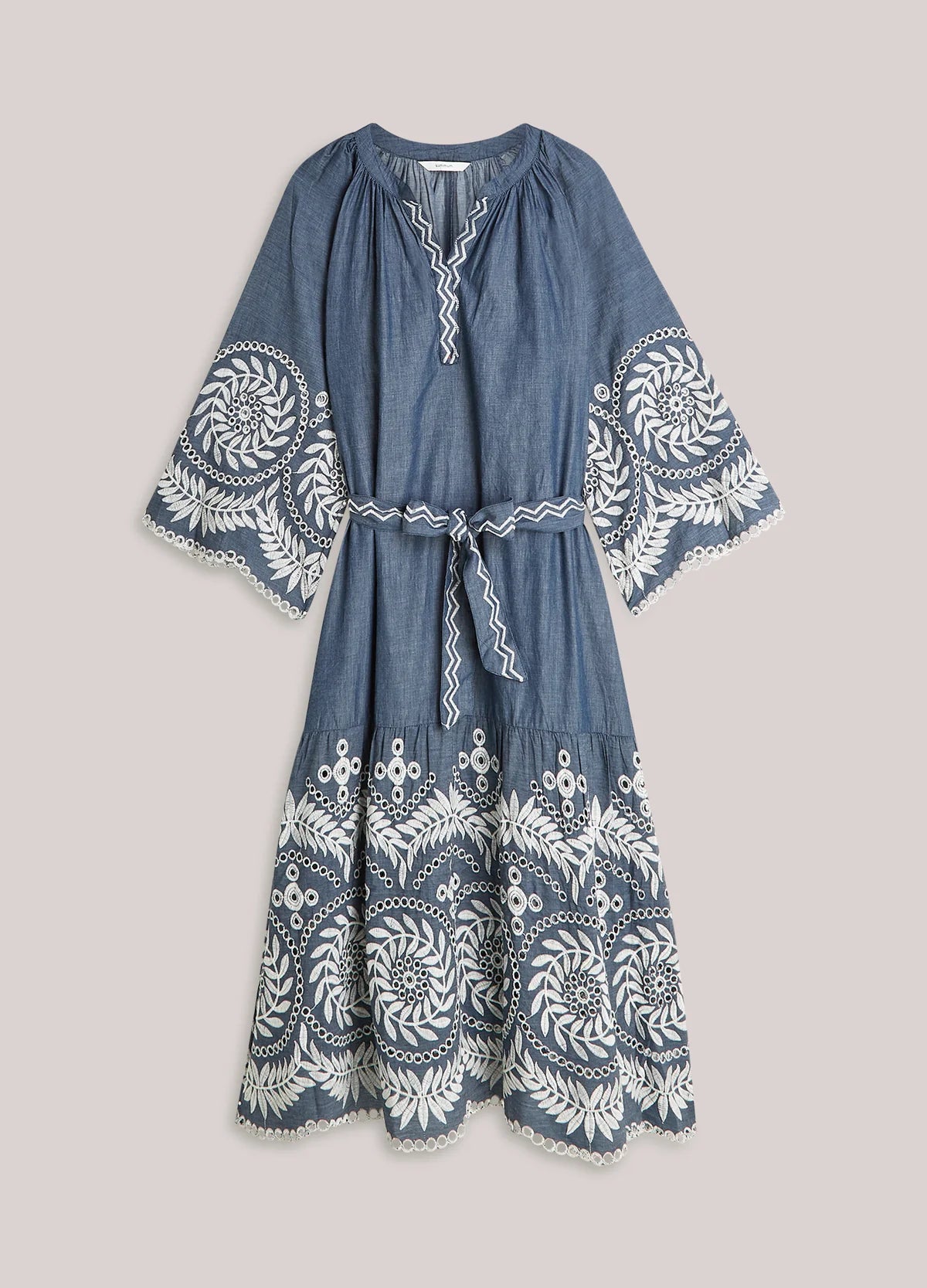 Summum - Dress Chambray Embroidered - Indigo
