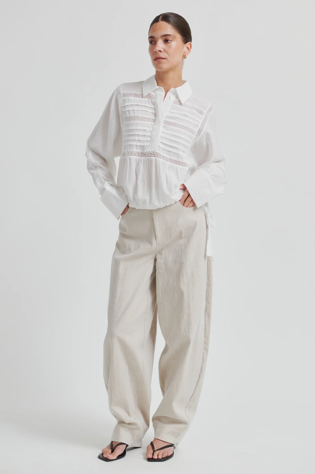 Second Female - Bacoli Barrel Trousers - Soft Beige