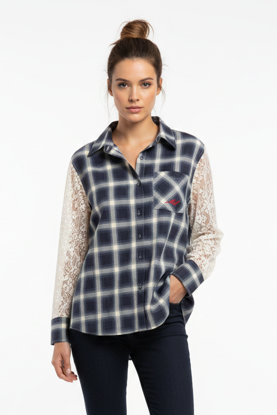M.A. Dainty Cupido — Plaid/Lace