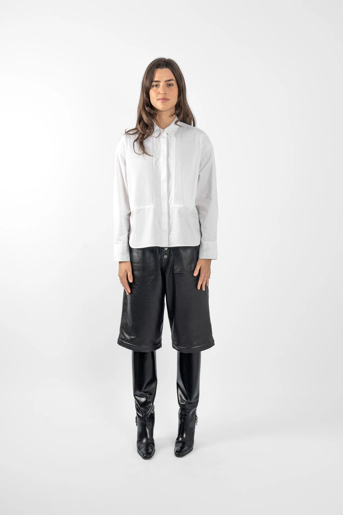 M.A. Dainty Bobby Pin Shirt — White