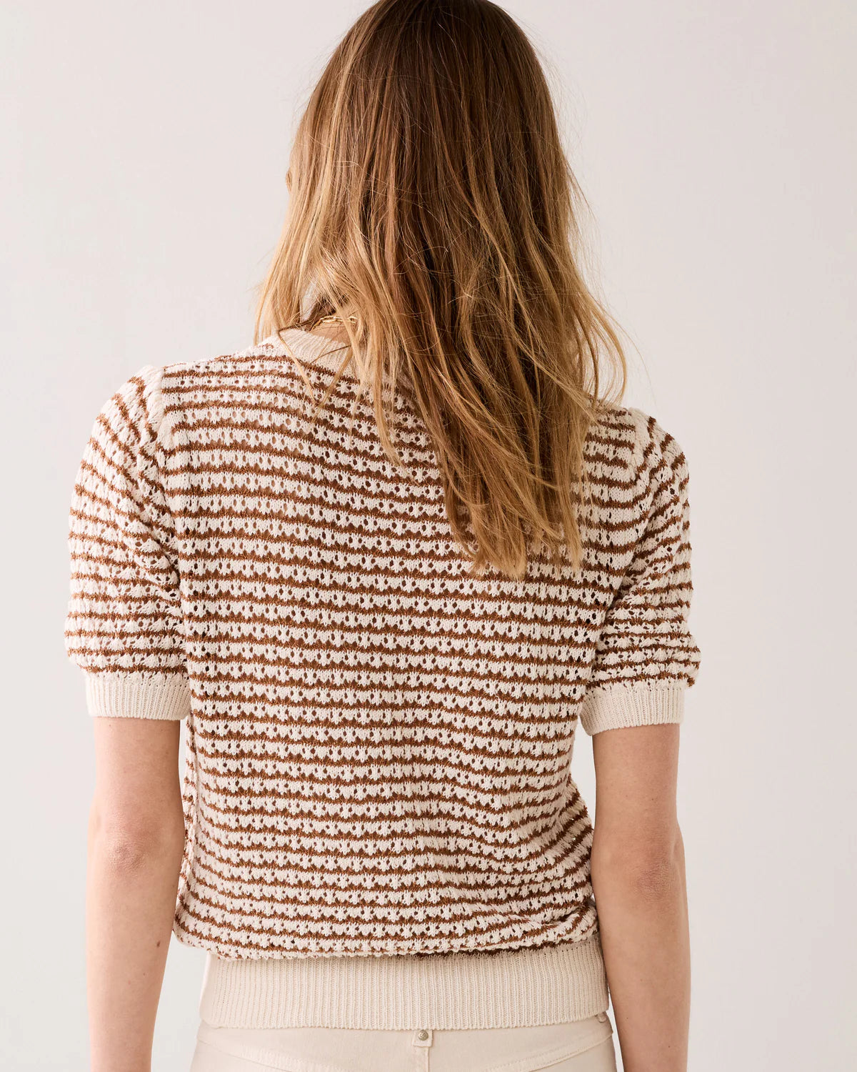 Summum - Sweater S-Slv Fancy Co Bldknit - Ivory