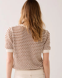 Summum - Sweater S-Slv Fancy Co Bldknit - Ivory