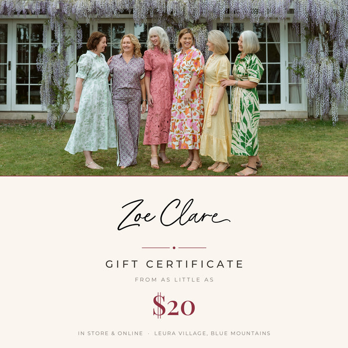 Zoe Clare Leura Village - Gift Certificate