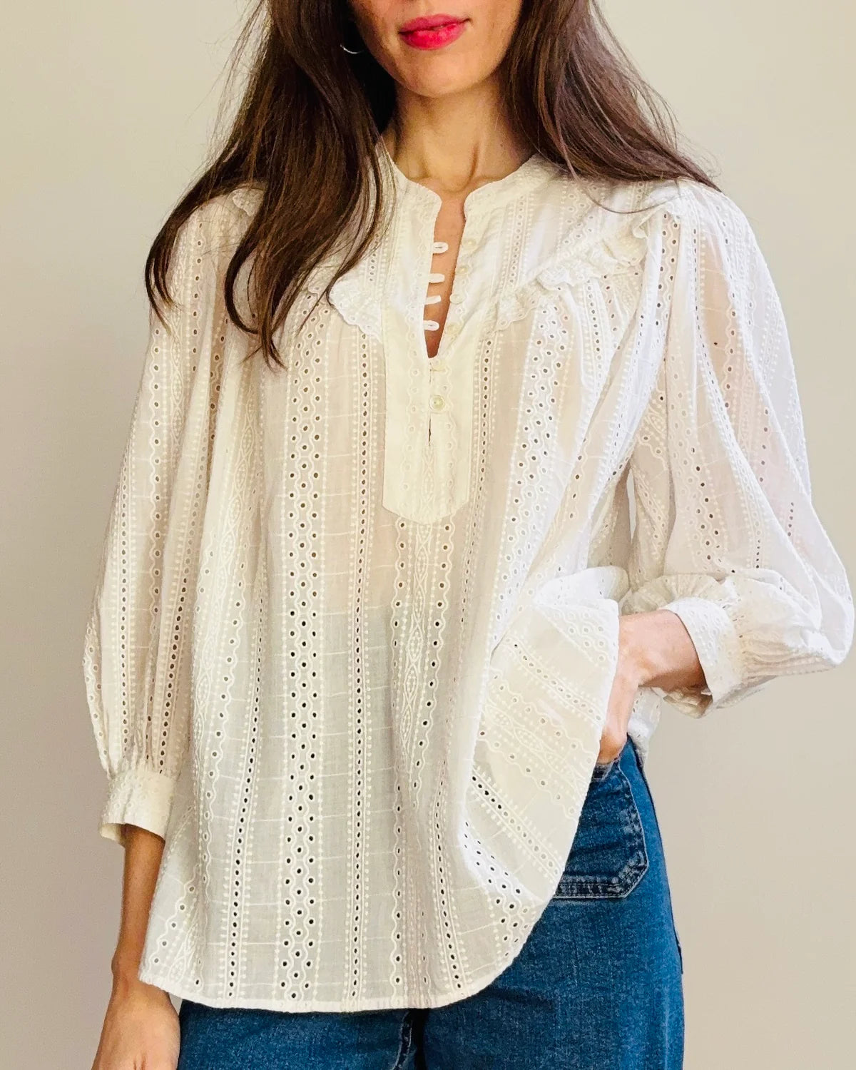 Marie Louise De Monterey - Marais Broderie Blouse