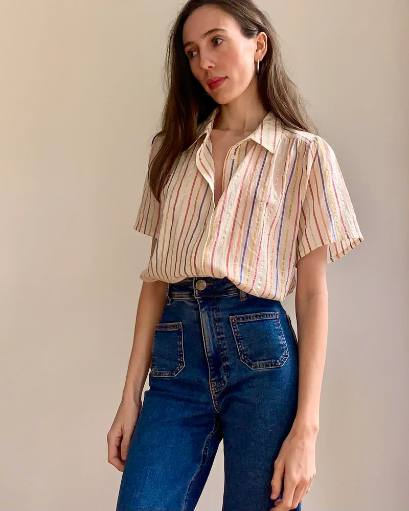 Persanne Blouse Rainbow Stripe