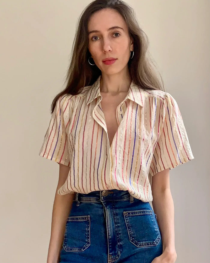 Persanne Blouse Rainbow Stripe