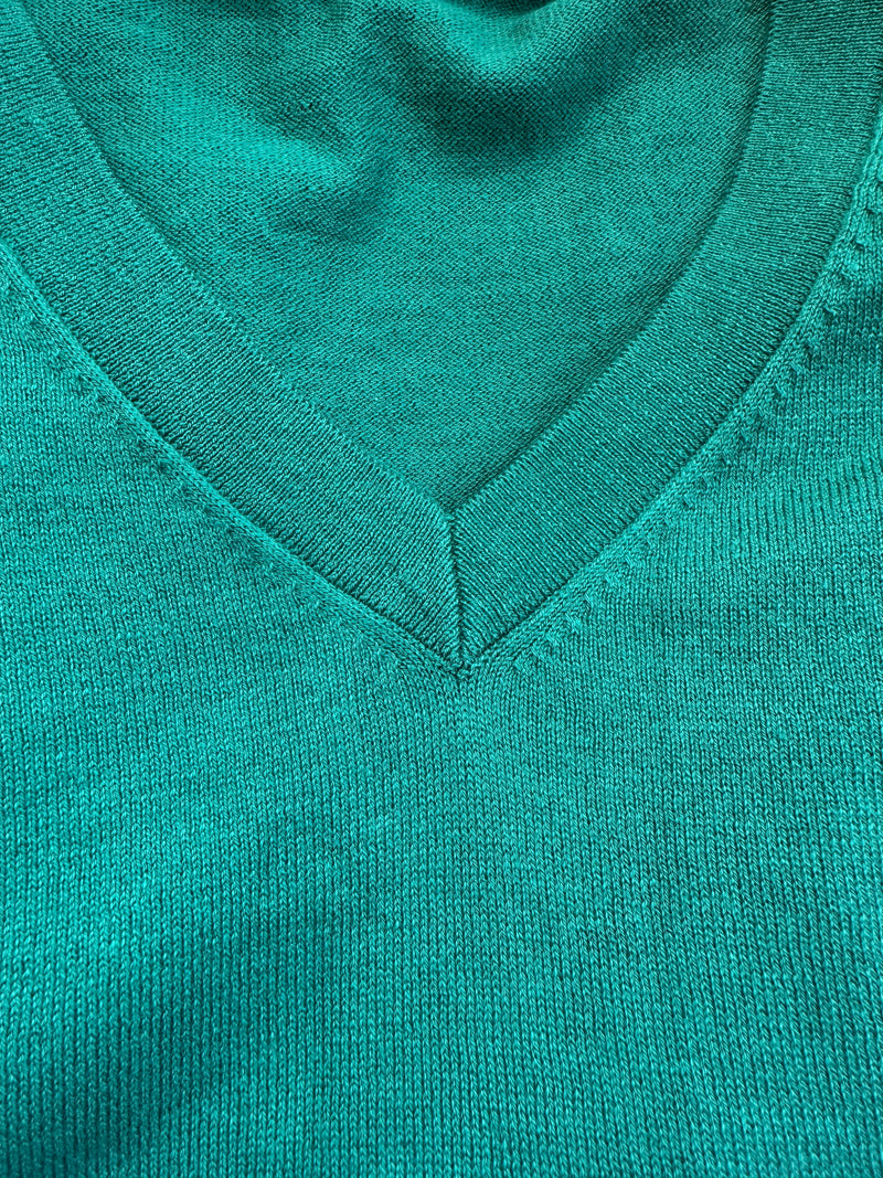 West Palm Vee Neck Cotton & Cashmere Top