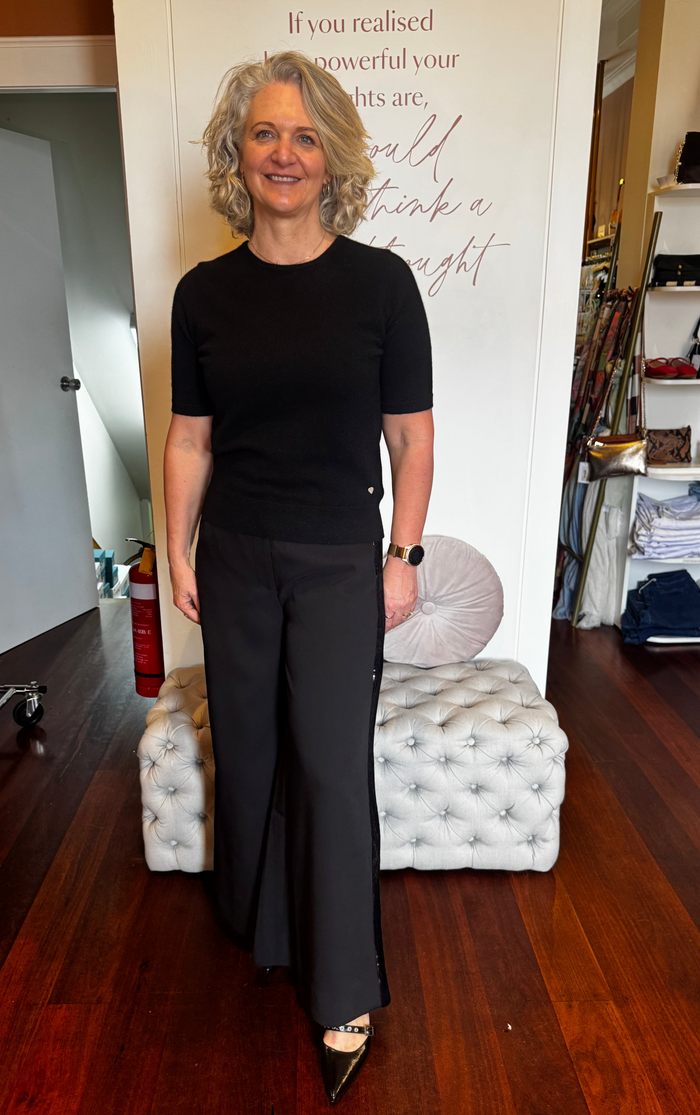 Alessandra - Jacqui Pant in Black