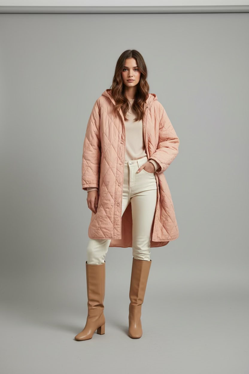 Sabena - Diamond Quilted Overcoat Puffer Coat