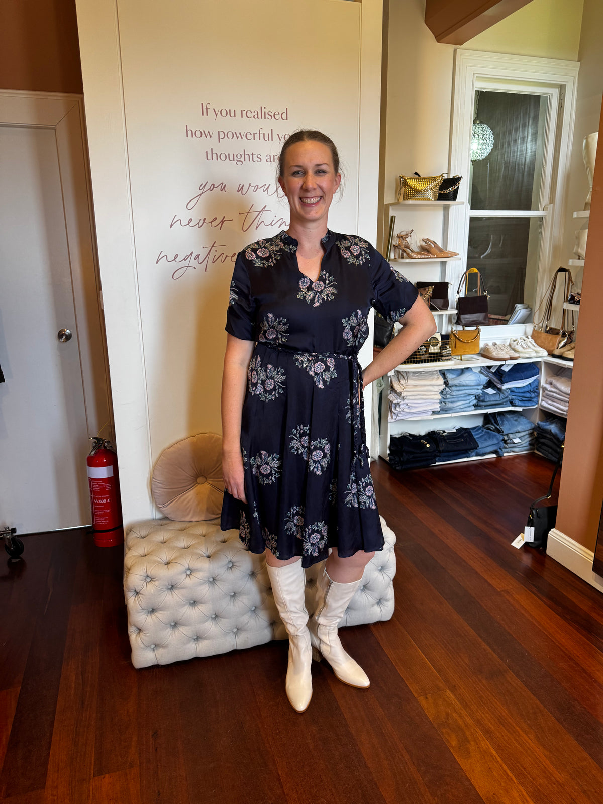 Lola - Georgia Silky Wreath Midi Dress