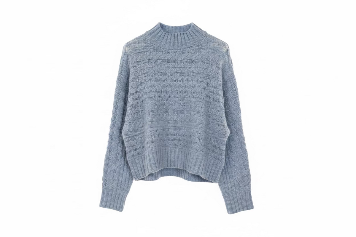 Horizontal Cable Dolman Pullover