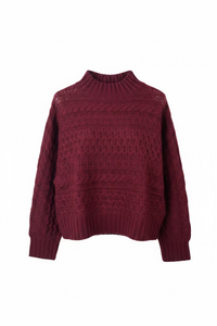 Horizontal Cable Dolman Pullover