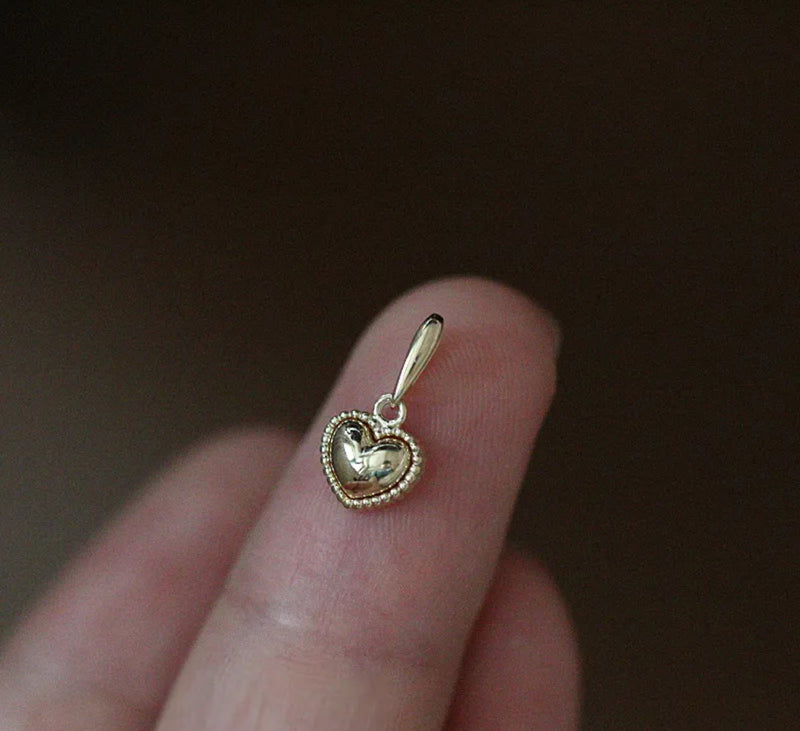 Heart Pendant - 925 silver & 14k Gold plated