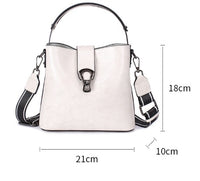 Soft Leather Bucket Bag with Shoulder Strap