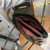 Large Leather Commuter Tote Bag