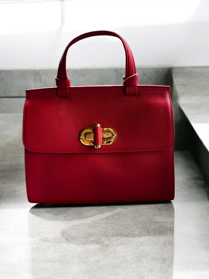 Makeda - Welcome Leather Red Bag