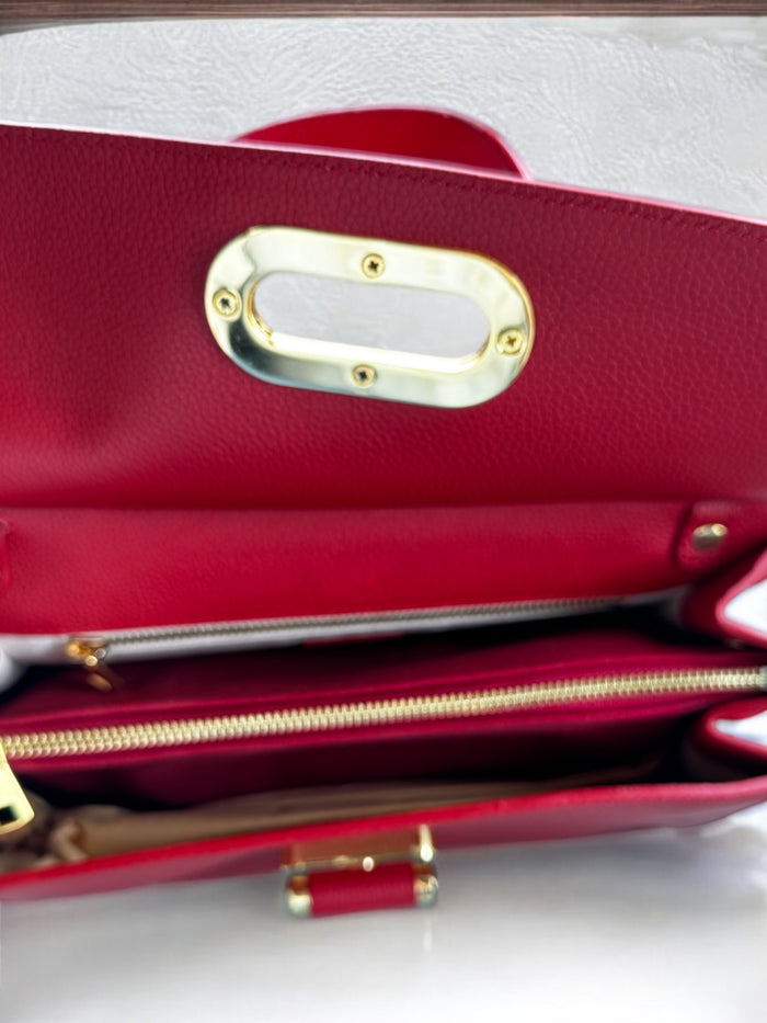 Makeda - Welcome Leather Red Bag