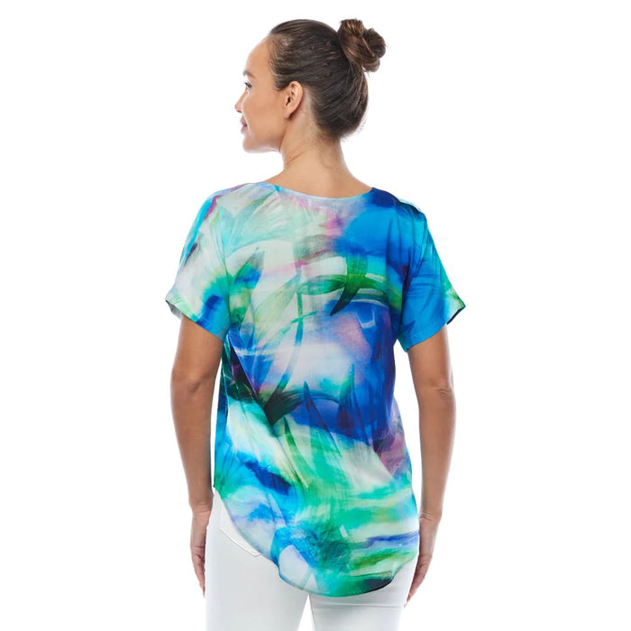 Claire Powell short sleeve v-neck top (Island Delight)