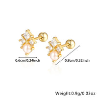 Geometric Screw Backs Ear Studs