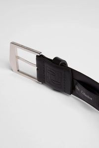 Elka - Leather Belt Black/Silver