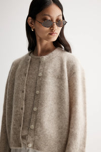 Elka - Abigail Knit Cardigan - Marle White