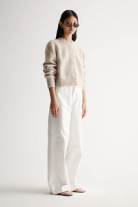 Elka - Abigail Knit Cardigan - Marle White