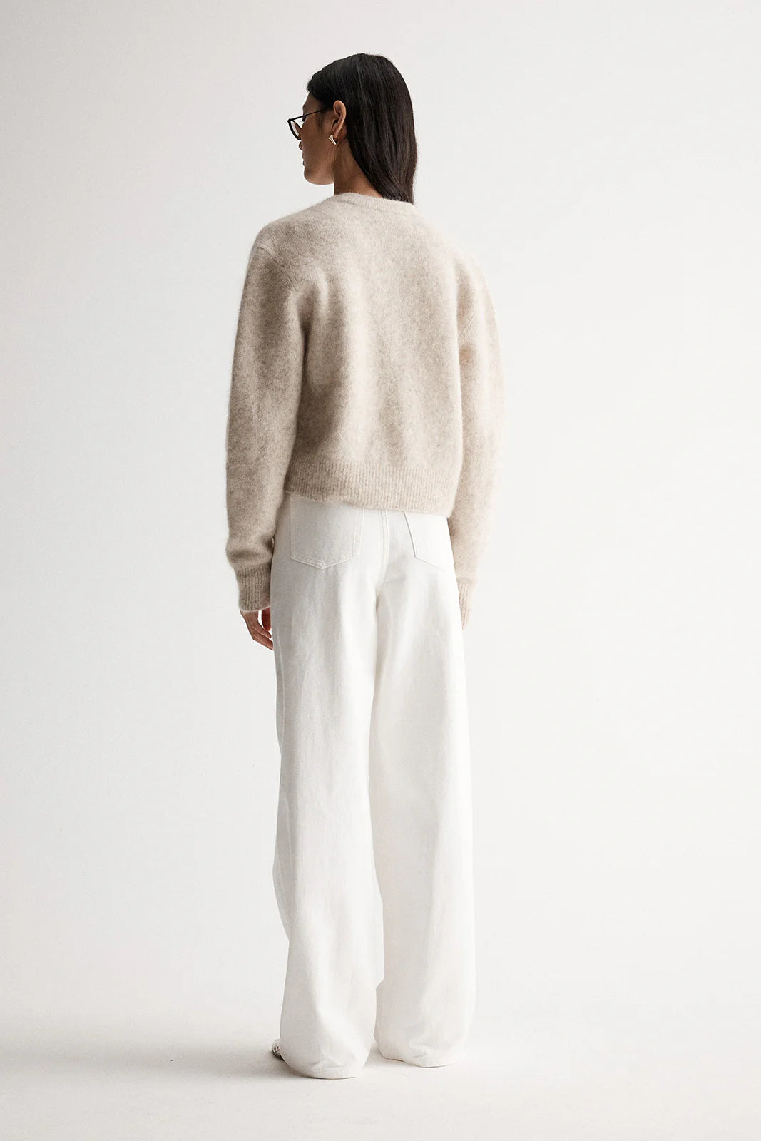 Elka - Abigail Knit Cardigan - Marle White