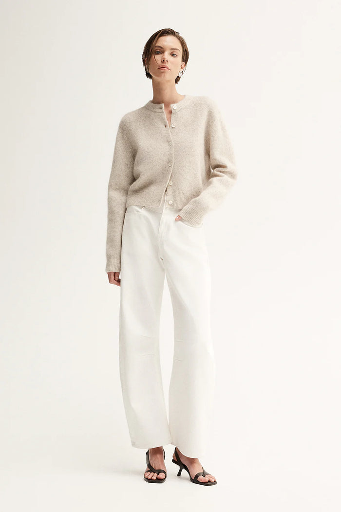 Elka - Abigail Knit Cardigan - Marle White