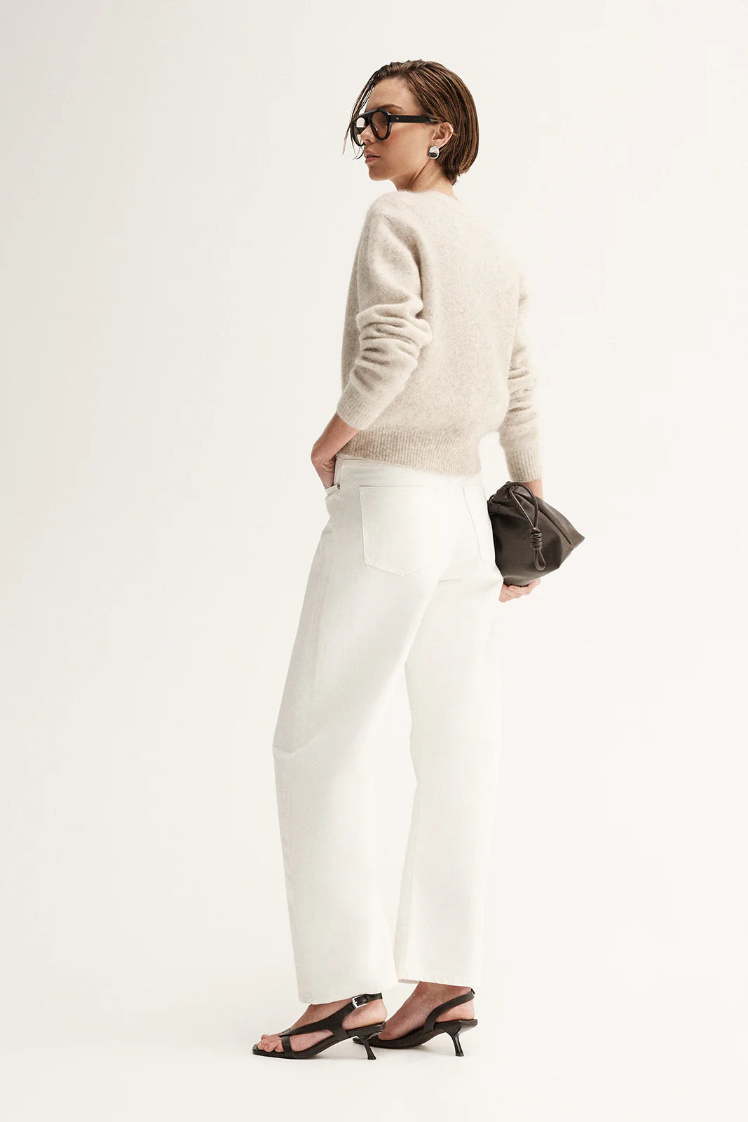 Elka - Abigail Knit Cardigan - Marle White