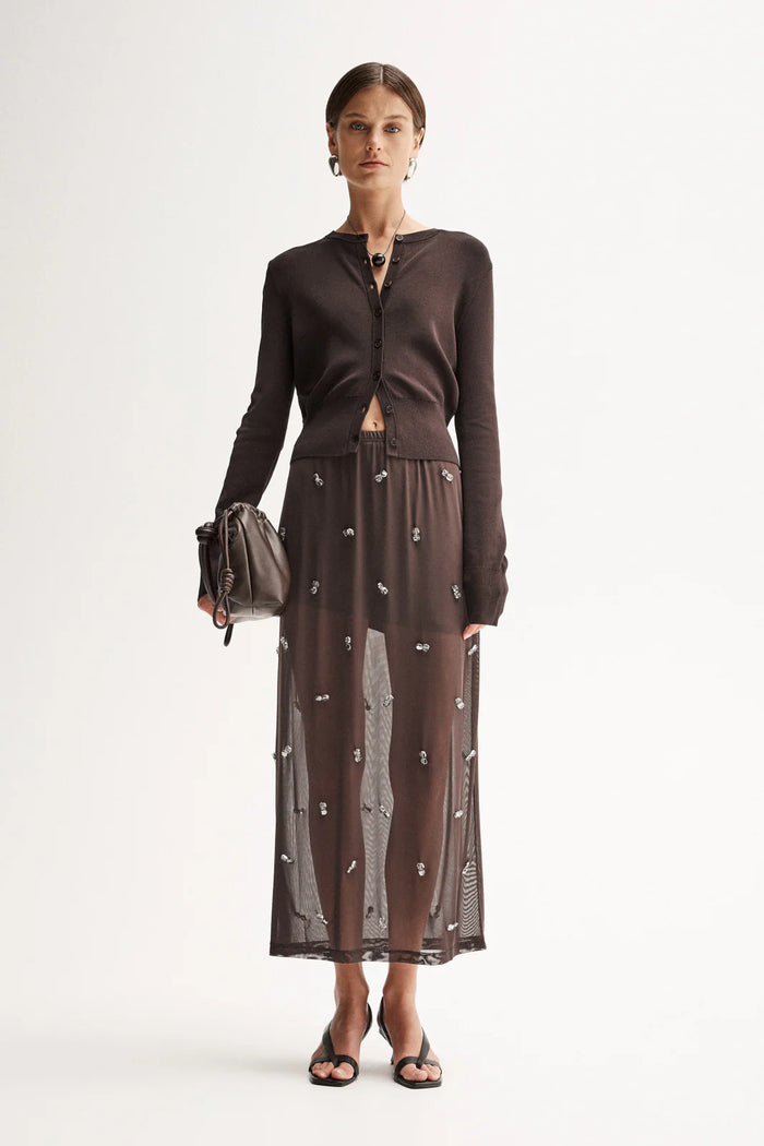 Elka - Victoria Knit Cardigan - Chocolate