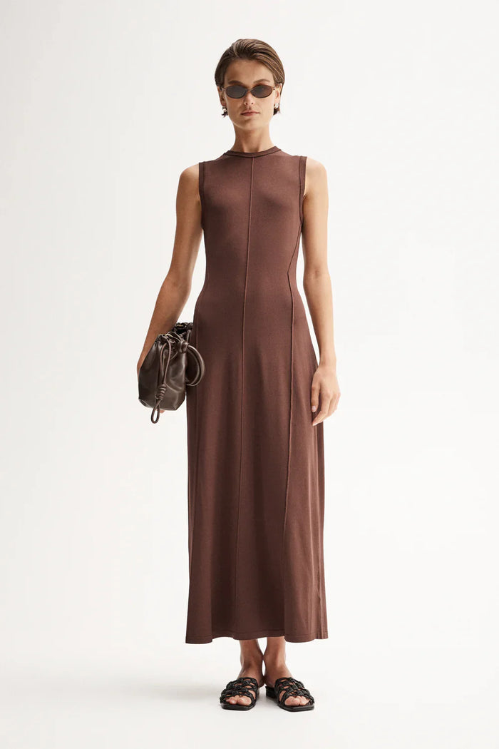 Elka - Helene Maxi Knit Dress - Chocolate