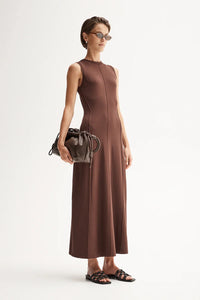 Elka - Helene Maxi Knit Dress - Chocolate