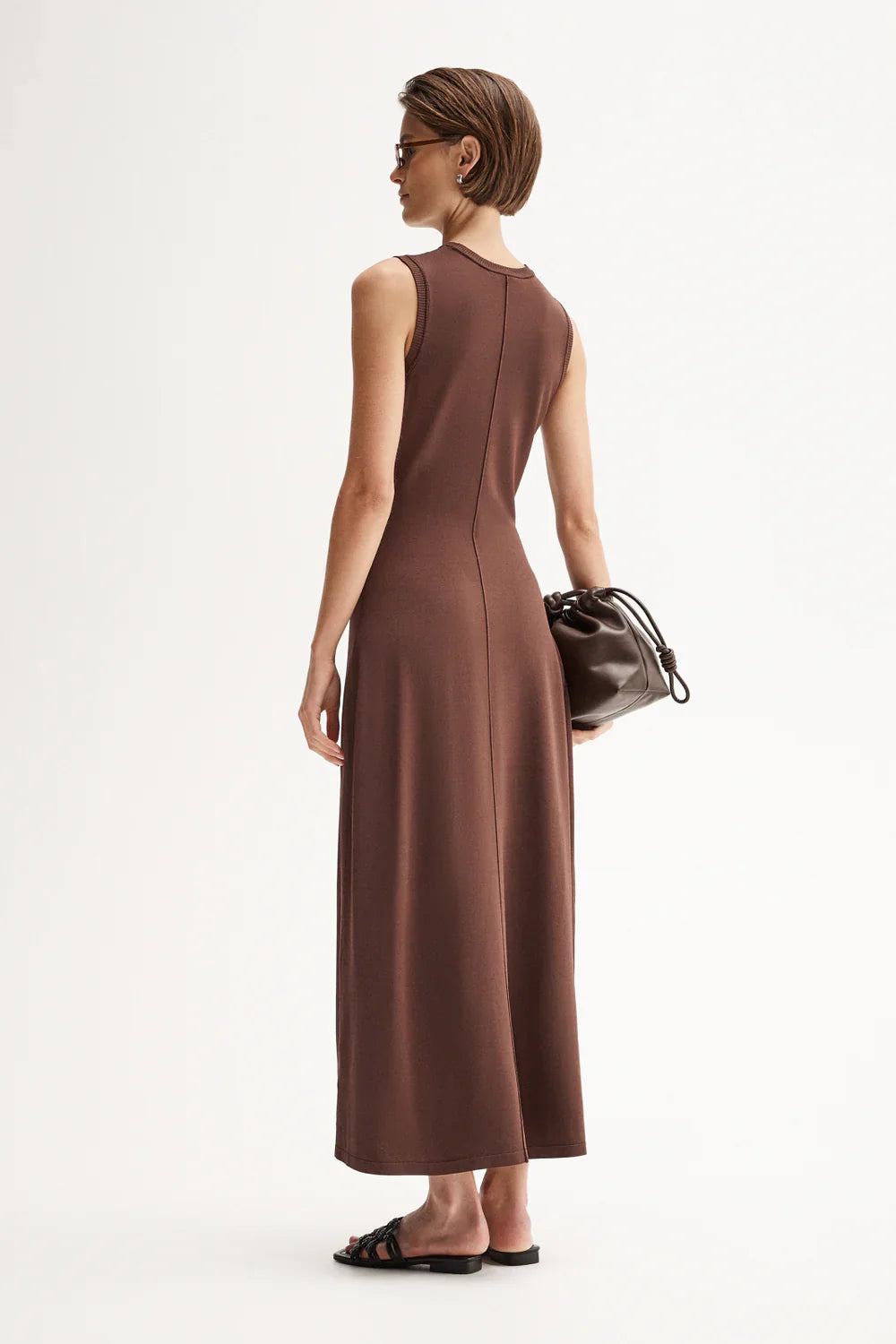 Elka - Helene Maxi Knit Dress - Chocolate