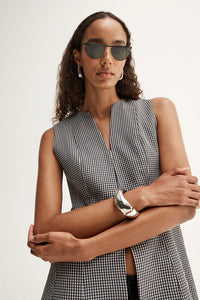 Elka - Tessa Vest in Black & White Gingham