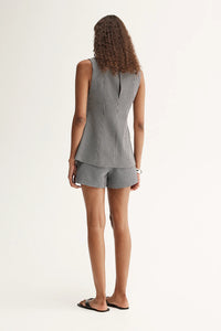 Elka - Tessa Vest in Black & White Gingham