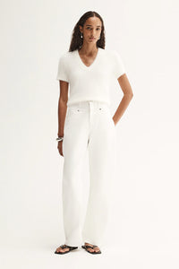 Elka - Landon Knit Top in White