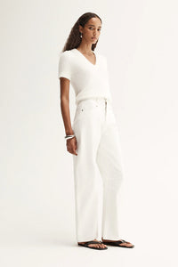 Elka - Landon Knit Top in White
