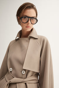 Elka - Selena Cropped Trench Coat - Taupe