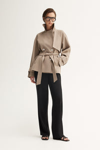 Elka - Selena Cropped Trench Coat - Taupe