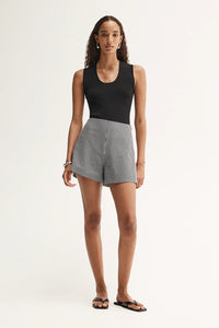Elka - Tessa Short in Black & White Gingham