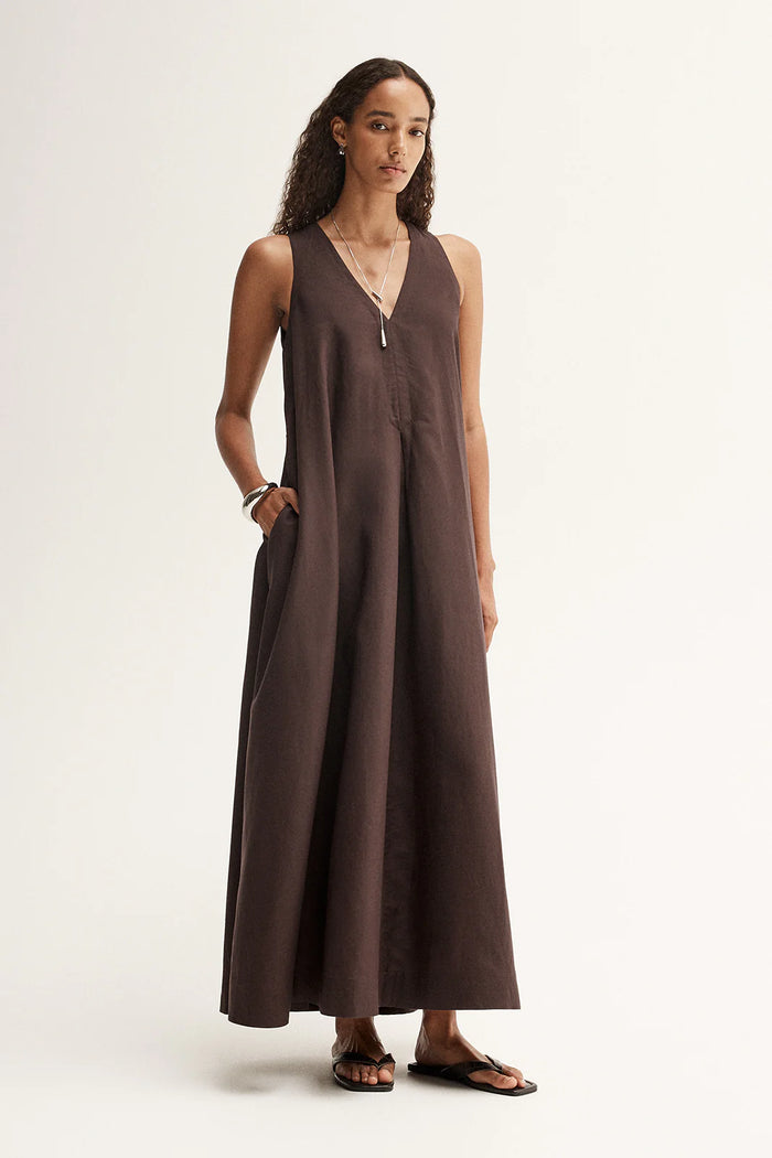 Elka - Mallory Maxi Dress in Chocolate