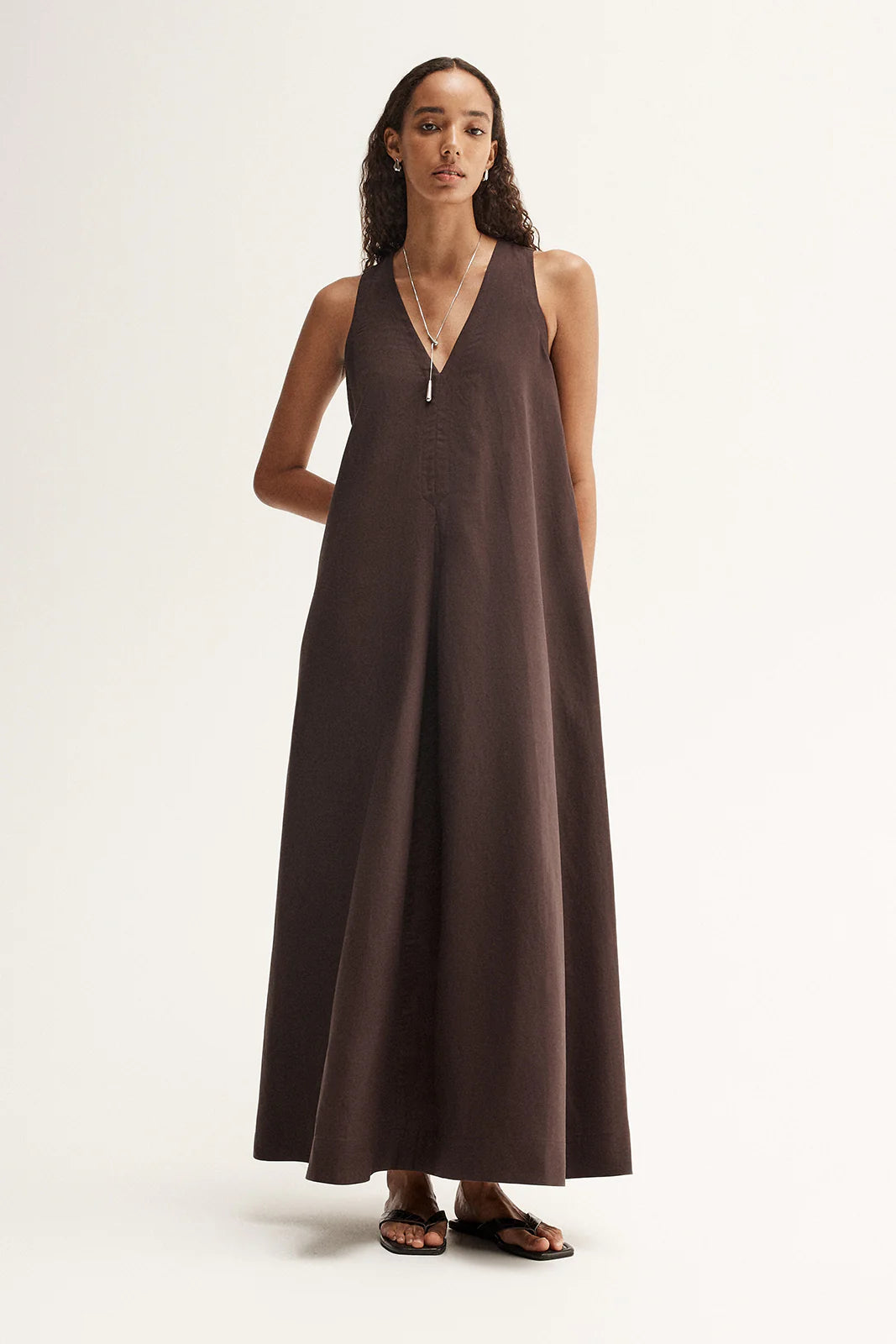Elka - Mallory Maxi Dress in Chocolate
