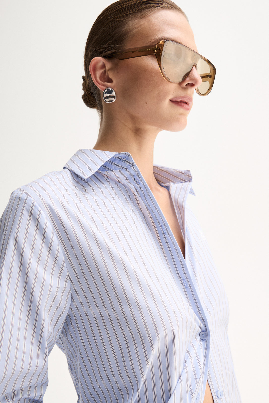 Elka - Kallie Stripe Shirt - Blue Stripe