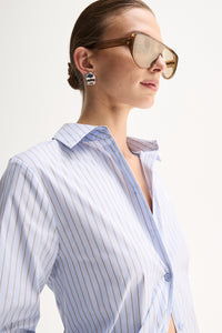 Elka - Kallie Stripe Shirt - Blue Stripe
