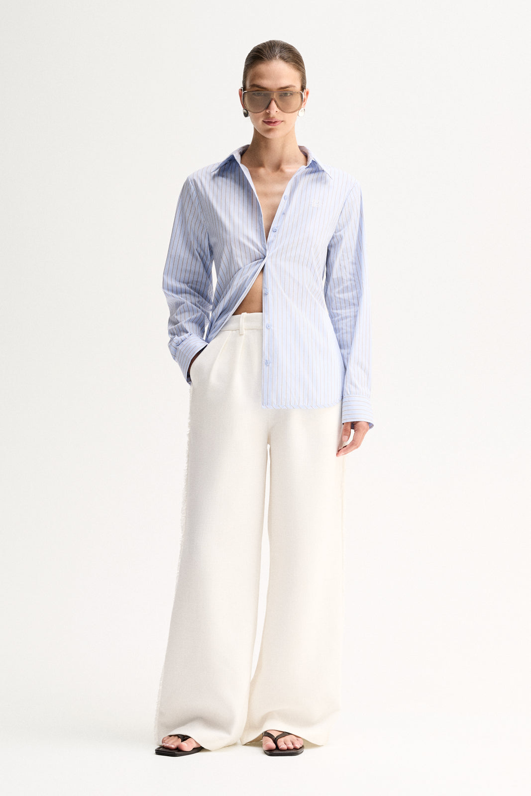 Elka - Kallie Stripe Shirt - Blue Stripe
